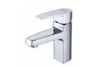 Square Chrome Polished Basin Mixer Faucets / Single Lever Basin Mixer Tap HN