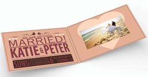 Quality Wedding Video Invitation Card with magnetic button , Full colors digital video brochure wholesale