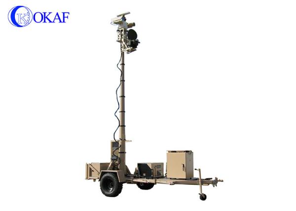 Okaf Vehicle Mounted Mast Mobile Surveillance Trailers Electromagnetic Brake