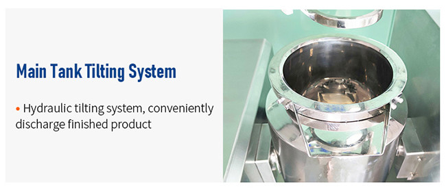 20 Liter PLC Control Hydraulic Lifting Vacuum Homogenizer Cream Mixer Machine