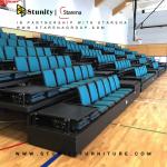 STUNITY Indoor Multisports PP Telescopic Bleacher Seats