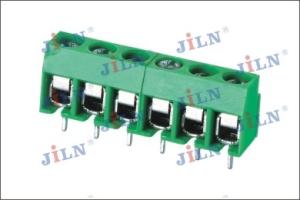 Quality Brass PA66 M2.5 JL126 PCB Terminal Connector 20AWG Green 5.00mm Pitch wholesale