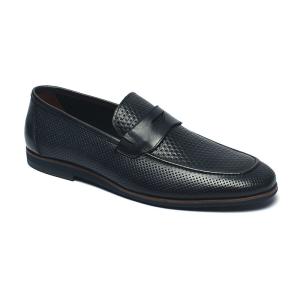Quality OEM ODM Genuine Durable Navy Blue Leather Dress Shoes wholesale
