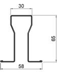 0.75mm Thickness Industrial Doors Parts Galvanized Steel Omega Profile H65