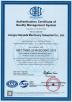 Jiangsu Heineda Machinery Industrial Co.,Ltd Certifications