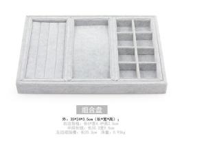 Quality Handmade Jewelry Box Organizer Trays Grey Color MDF Body With Velvet Insert wholesale