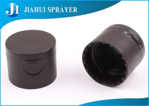 Quality Customised Frosted Flip Top Bottle Caps / Black Shampoo Flip Top Lids For Bottles wholesale