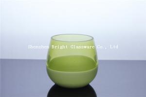 Quality Green hurricance glass candle holder for decoration wholesale