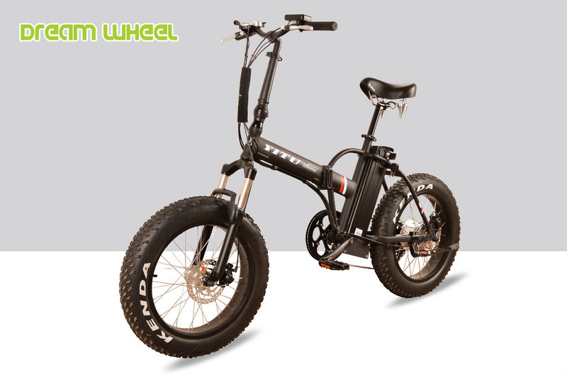 500W 20 Inch Fat Tire Folding Electric Bike 32km/H