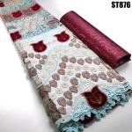 Supoo Flocking Velvet Lace Mesh Fabric African Lace Fabric for Nigerian Wedding