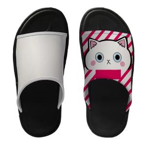 Quality Customized Sublimation Sports Slippers With Printable Leather Upper wholesale