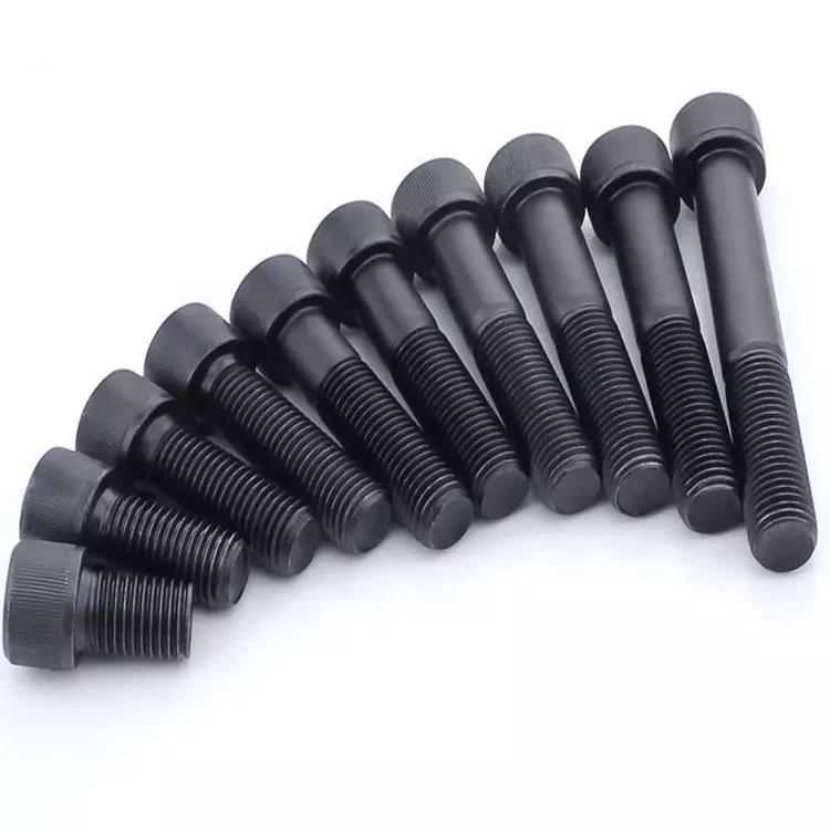 GB ROUND Head Metric Black Hex Allen Key Bolts DIN 912 Screw Full Thread Socket Bolt Screws Carbon Steel 8.8/ 10.9/ 12.9
