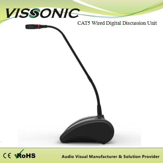 Full Digital Audio Conference Microphone Vissonic Conference System Cat5 Wired