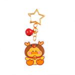 Christmas Festival Acrylic Keychain Key Ring Cute Snowman Print and Durable