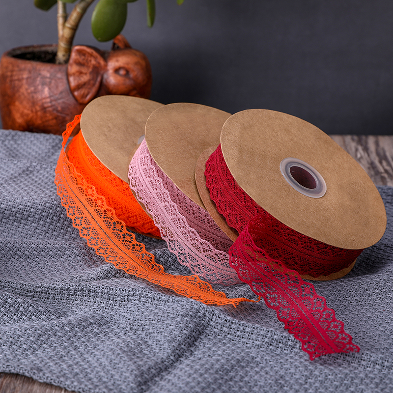 2.5cm Elastic Band Hollow Flower Ribbon for Sewing Clothing Garment Decorative Lace Trim