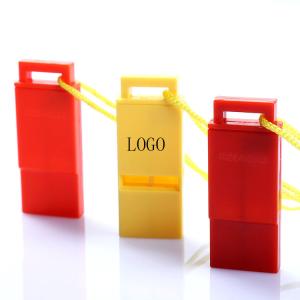 Quality Plastic outdoor whistle plastic flat whistle toy whistle 58*22*7mm logo customized wholesale