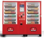 Cashless Payment Automatic Food Vending Machine Red Color Large Capacity