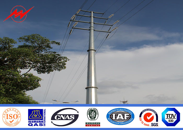 80ft Q345 5mm Type Electric Galvanised Steel Pole Support For The Philippines