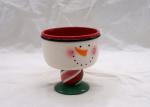 Ceramic Snowman Coffee Mug , Strong Dolomite Christmas Mugs With Feet