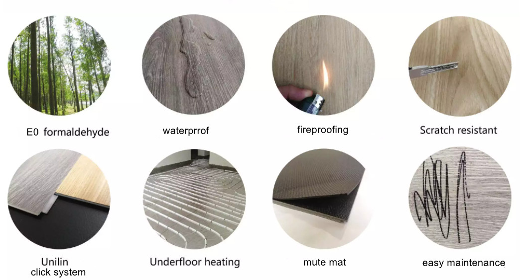 LS-W8008 Anti Scratch Luxury Click Vinyl Planks Waterproof Eco Friendly