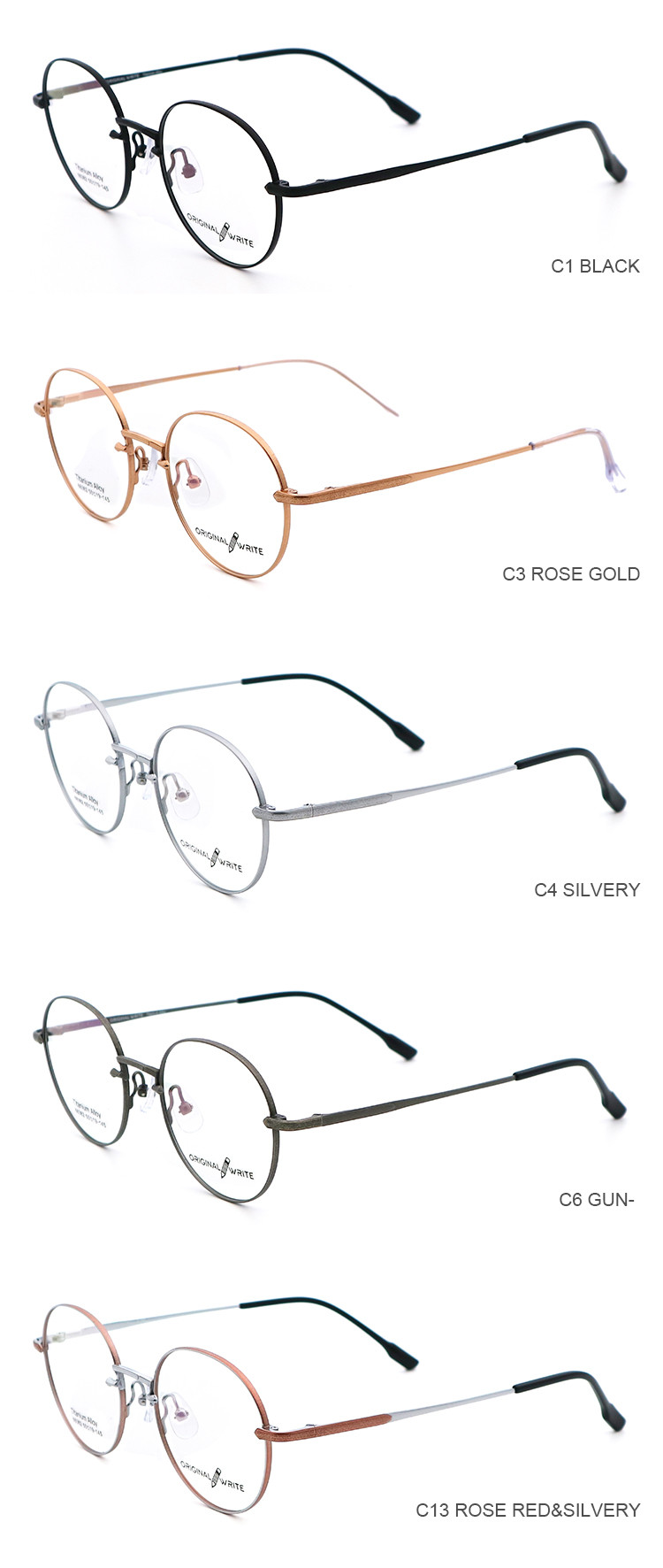 New Arrival Portable Trendy Β Titanium Glasses Frame Unisex 66362