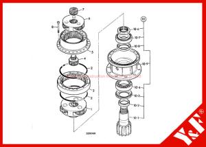 Quality High Precision Jcb Js220 Track Excavator Gearbox Assembly Long Life wholesale
