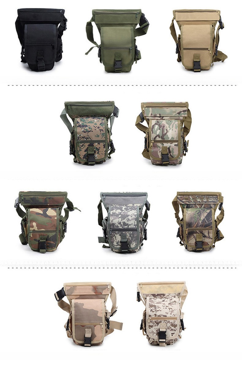 600D Nylon Fabric Waist Bag Belt for Outdoor Training Hiking Mountaineering in Khaki