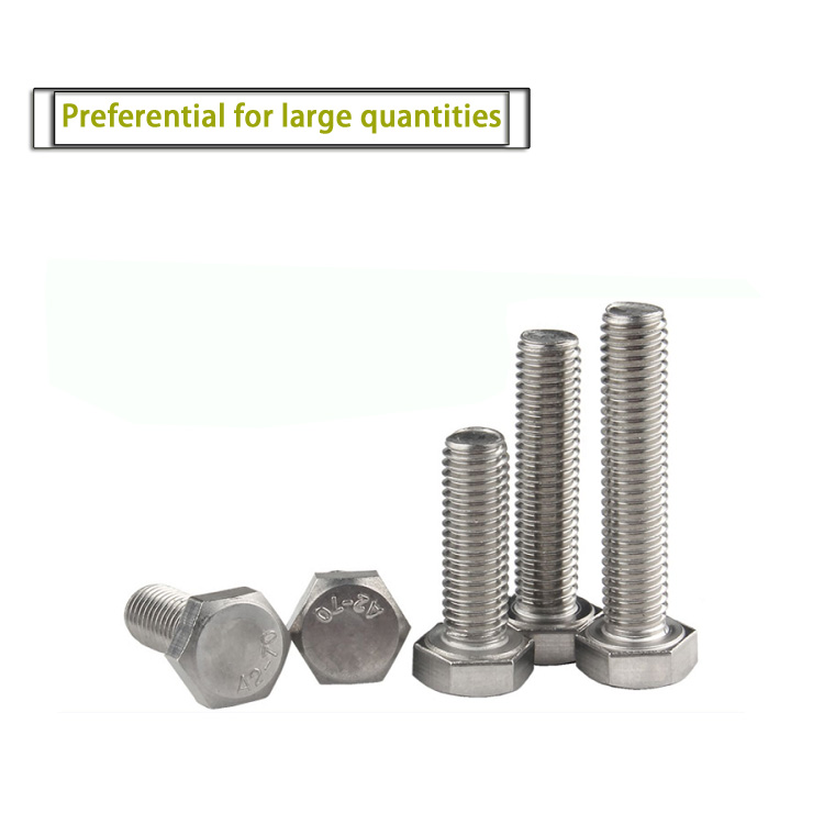 High Strength Stainless Steel Bolts and Nuts 304 M6 M8 M36 for Industrial Utilization