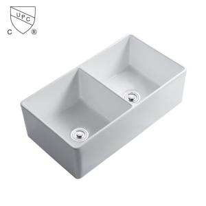 Quality 33 X 22 33 L X 20 W Farmhouse Kitchen Sink Double Bowl Drop In Large White wholesale
