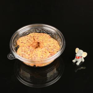 Quality Clear Cookies Pies Disposable Plastic Food Box Round Desserts Salads wholesale