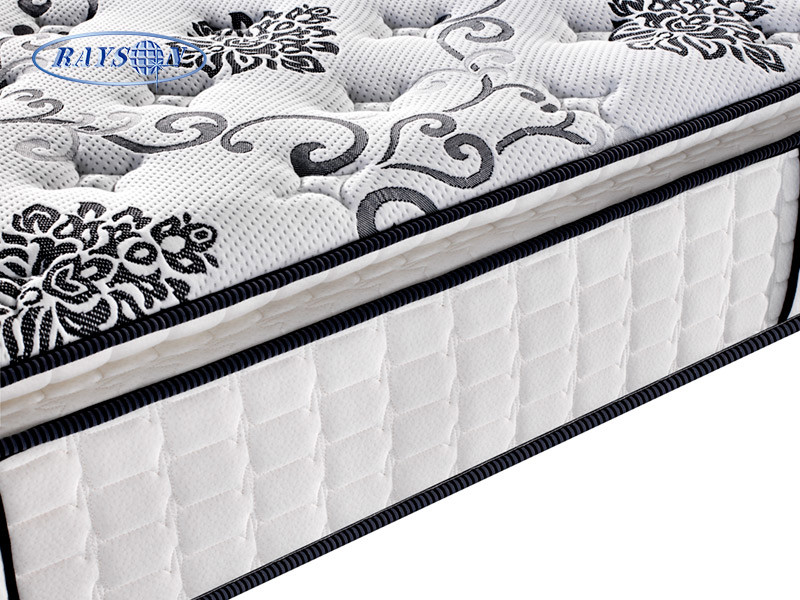 White Color Medium Firm Pocket Spring Pillow Top Mattress for Hotel
