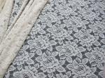 Allover Guipure Cotton Nylon Lace Mesh Fabric / Floral Lace Fabric SGS