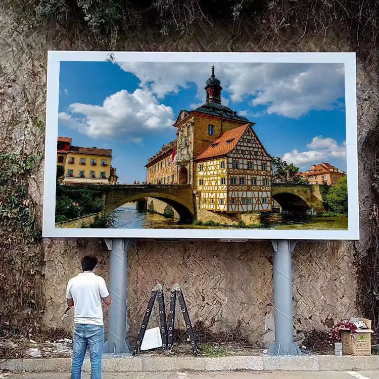 Outdoor Fixed Installation LED Display Screen with 960*960mm Panel and 10mm Pixel Pitch