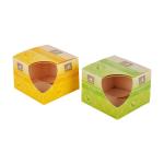 1mm Kraft Paper Packaging Box , Candle Boxes With Window 5×5×5cm