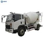 Fuel Tank 150L Sinotruk Howo 4x2 6m3 Capacity 130hp Concrete Mixer Truck