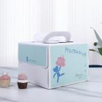 Food Grade Cardboard Single Pastry Cake Box Handpaper Cups Takeaway Packaging