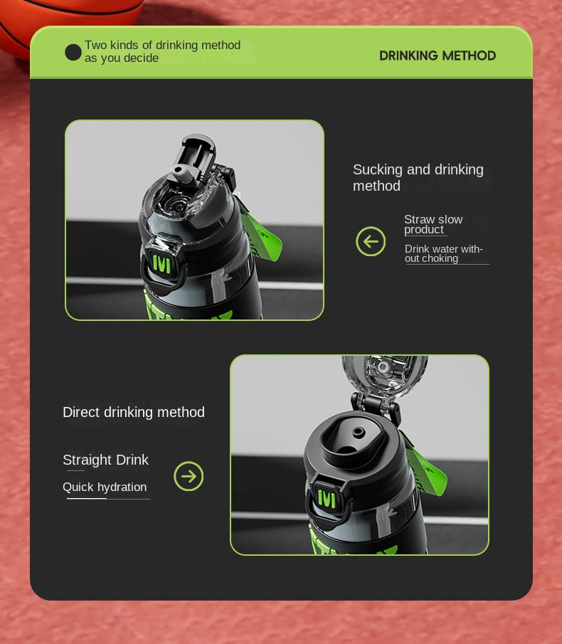 Lightweight 700ml 900ml Space Men And Women Sports Large Workout Water Bottle With Straw Outdoor Rock Climbing Water Bottle Easy To Carrry
