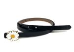 Women Casual 15mm Cowhide Leather Daisy Buckle Belt