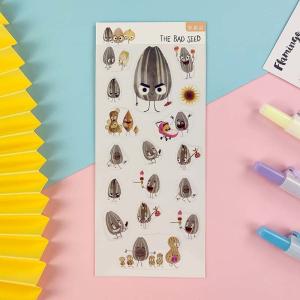 Quality Offset Printing Vinyl Cartoon Stickers Transparent PET PVC Hand Account Sticker wholesale