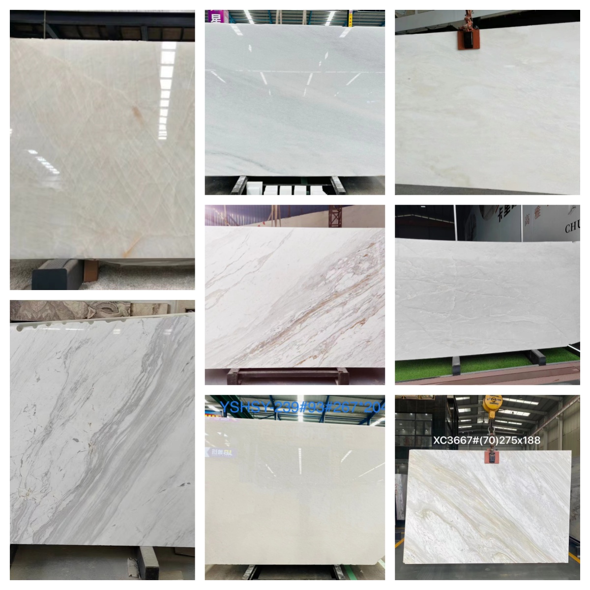Snow Mountain White Marble Big Slab for Modern Design Dining Table Top Natural Stone