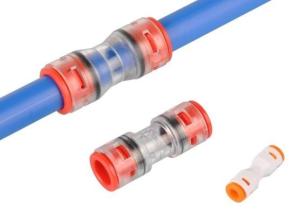 Quality Straight Microduct Connectors Red / Blue Color For Air Blow Products wholesale