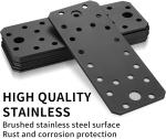 8 Pcs Flat Joining Plates Metal Mending Plates Perforated For Furniture Repair