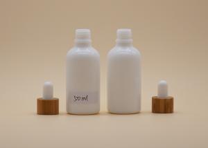 Quality 50ML Aromatherapy Dropper Bottles Glass Bamboo Dropper Anti Spilling wholesale