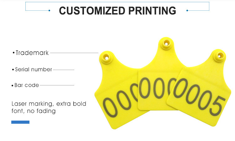 Engravable PE Livestock ID Tags Custom Ear Tags For Cattle