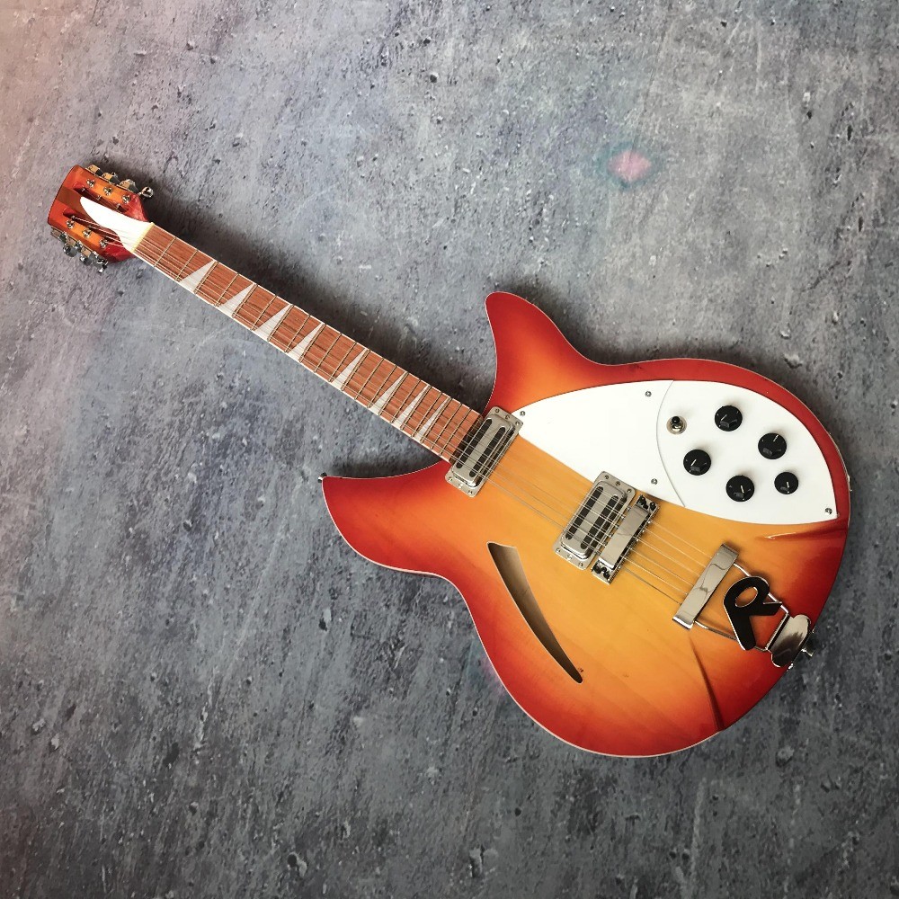 12-strings 360 electric guitar, with two outputs, lacquered sheen on the mahogany fingerboard