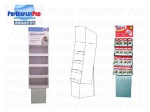 Quality Temporary Card Cardboard Floor Displays 140gsm Disinfectant Wipes wholesale