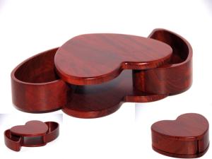 Quality Rosewood heart shape wood box wholesale