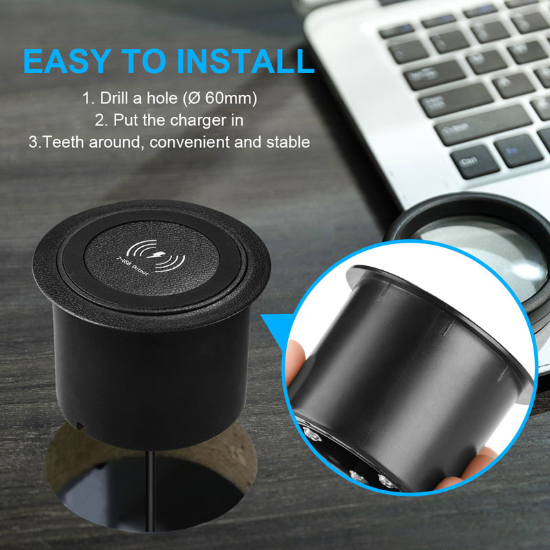 OEM Under Desk 10w 3 In 1 Wireless Charger Pad For Smart Iphone