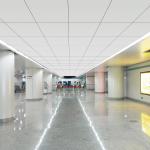 Fire-resistant Hospital Decoration 600 x 600 mm Aluminum Panels Clip In Ceiling