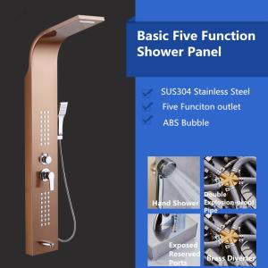 Quality Stainless Steel Shower Panel H150xW22cm Multi Colored Head waterfall wholesale